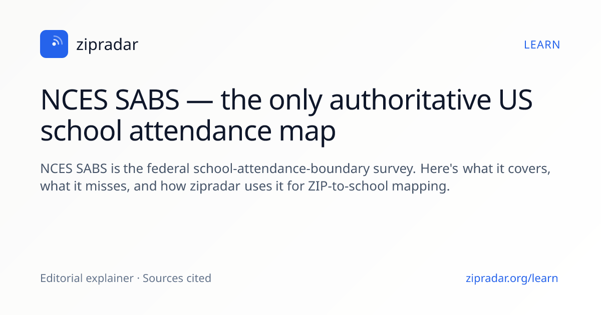 NCES SABS — the only authoritative US school attendance map · zipradar